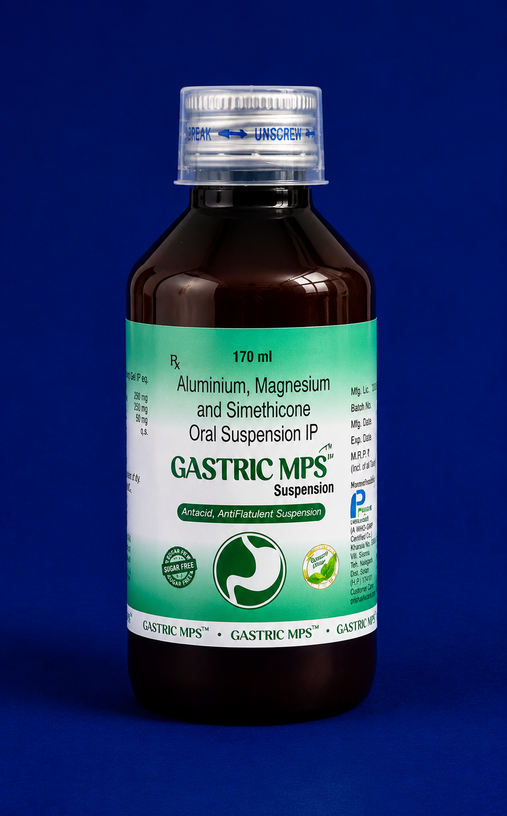Aluminium, Magnesium and Simethicone Oral Suspension I.P.